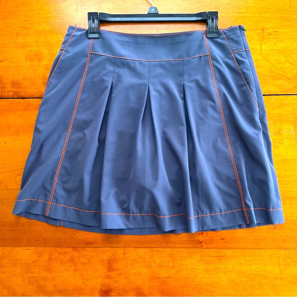 Annika Gray Golf Skort with Orange Stitching Cutter & Buck sz 8